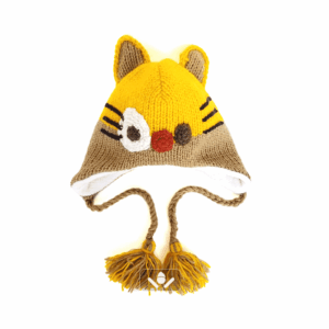 Woolen Cap for Kids – Yellow Kitty